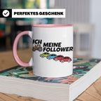 Landwirt Tasse Ich meine Follower lustig, Treckerfahrer Gesc – Rosa [farbe:rosa]