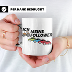 Landwirt Tasse Ich meine Follower lustig, Treckerfahrer Gesc – Weiß [farbe:weiß]