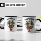 Baumwolle Tasse lustiges Wortspiel Schaf auf Baum, Kaffeebec – Schwarz [farbe:schwarz]