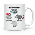 Wortspiel Tasse mit Messer Schaf, Ratten Schaf & Unscharf Mo – Weiß [farbe:weiß]