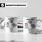 Wortspiel Tasse mit Messer Schaf, Ratten Schaf & Unscharf Mo – Weiß [farbe:weiß]