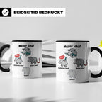 Wortspiel Tasse mit Messer Schaf, Ratten Schaf & Unscharf Mo – Schwarz [farbe:schwarz]