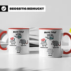 Wortspiel Tasse mit Messer Schaf, Ratten Schaf & Unscharf Mo – Rot [farbe:rot]