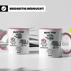 Wortspiel Tasse mit Messer Schaf, Ratten Schaf & Unscharf Mo – Rosa [farbe:rosa]