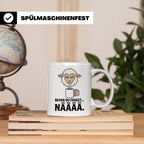 Morgenmuffel Tasse mit Spruch "Bevor du fragst... NÄÄÄÄ" Lus – Weiß [farbe:weiß]
