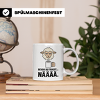 Morgenmuffel Tasse mit Spruch "Bevor du fragst... NÄÄÄÄ" Lus – Weiß [farbe:weiß]