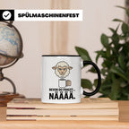 Morgenmuffel Tasse mit Spruch "Bevor du fragst... NÄÄÄÄ" Lus – Schwarz [farbe:schwarz]