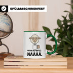 Morgenmuffel Tasse mit Spruch "Bevor du fragst... NÄÄÄÄ" Lus – Grün [farbe:grün]
