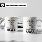 Morgenmuffel Tasse mit Spruch "Bevor du fragst... NÄÄÄÄ" Lus – Weiß [farbe:weiß]