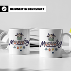 Launische Kuh Tasse Moody Cow lustiger Spruch, Kaffeebecher  – Weiß [farbe:weiß]