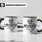 Launische Kuh Tasse Moody Cow lustiger Spruch, Kaffeebecher  – Schwarz [farbe:schwarz]