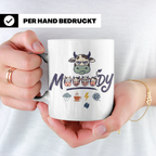 Launische Kuh Tasse Moody Cow lustiger Spruch, Kaffeebecher  – Weiß [farbe:weiß]