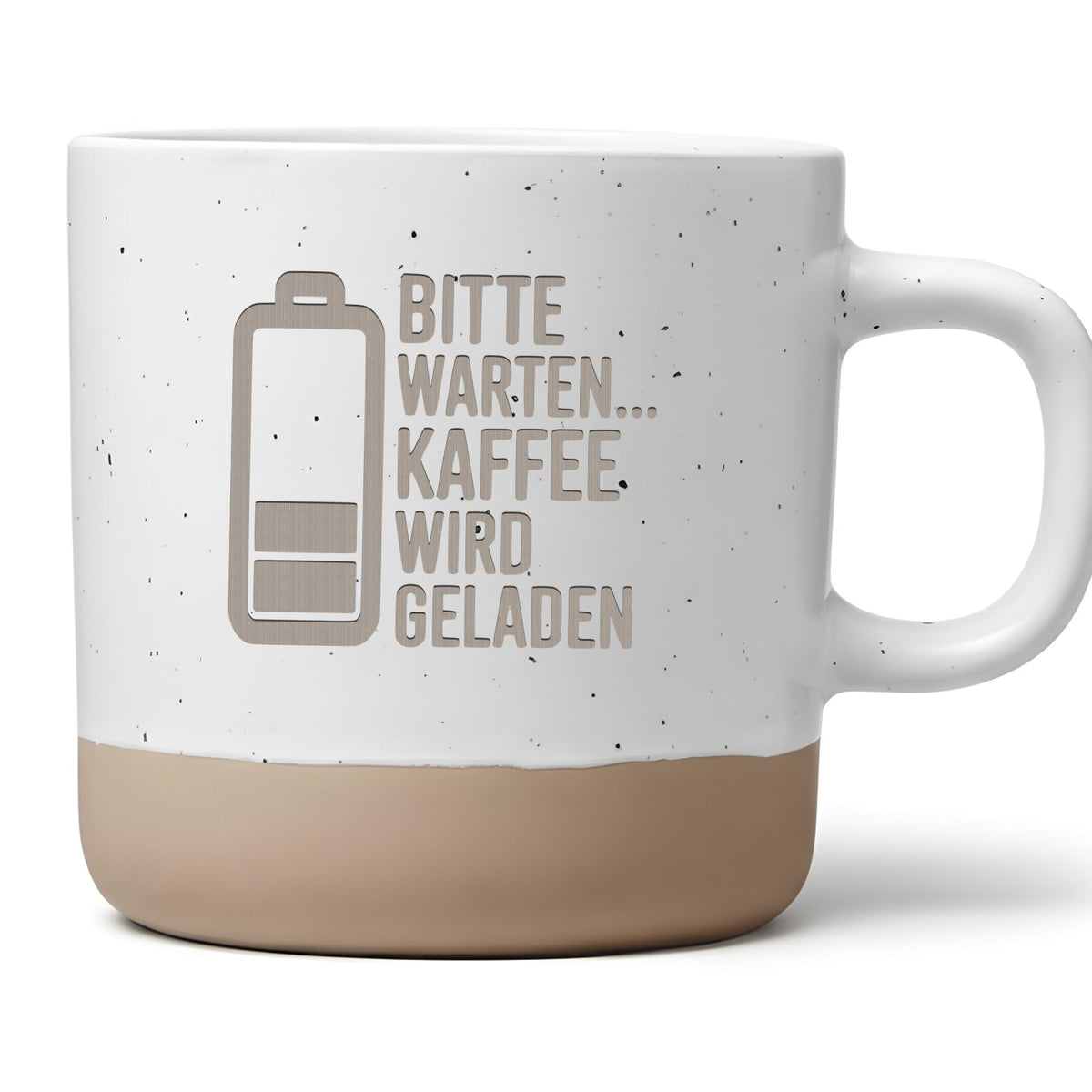 Lustige Tasse Kaffee wird geladen, Kaffeetasse Batterie Bitte warten, Geschenk für Kollegen, Büro Humor Becher, Coffee Lover Geschenk