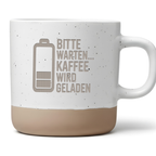 Lustige Tasse Kaffee wird geladen, Kaffeetasse Batterie Bitte warten, Geschenk für Kollegen, Büro Humor Becher, Coffee Lover Geschenk