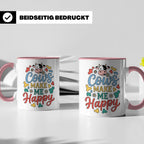 Kuh Tasse Cows Make Me Happy Geschenk für Landwirt & Bauer,  – Rosa [farbe:rosa]
