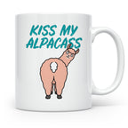 Alpaka Tasse Kiss My Alpacass, lustiger Spruch, Sarkasmus Ka – Weiß [farbe:weiß]