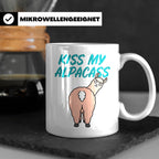 Alpaka Tasse Kiss My Alpacass, lustiger Spruch, Sarkasmus Ka – Weiß [farbe:weiß]