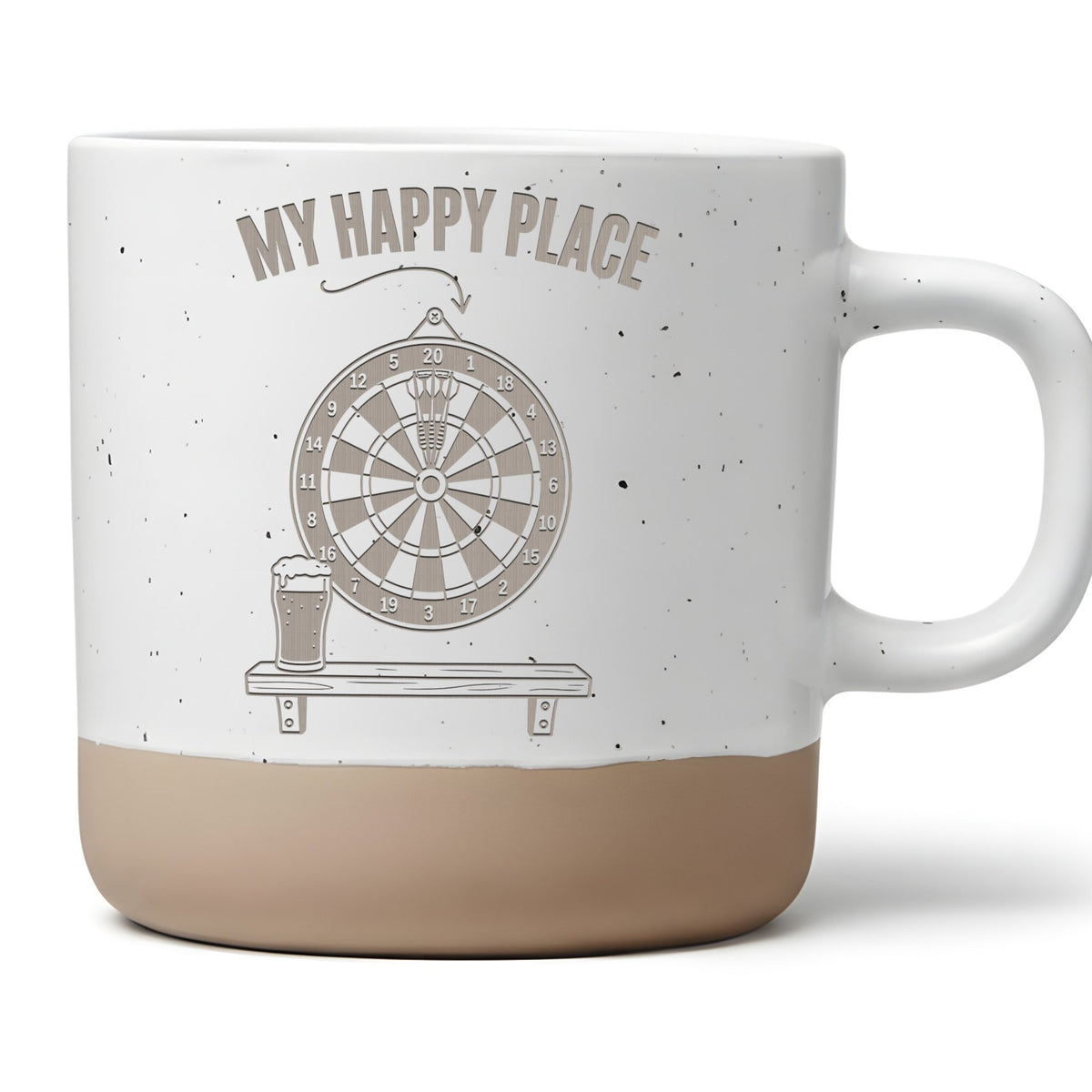 Dartscheibe Tasse My Happy Place - Lustiges Geschenk für Darter Männer – Bild 1