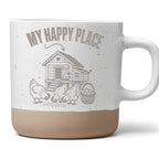 Hühnerstall Tasse My Happy Place - Lustiges Geschenk für Hühnerhalter  – Bild 1