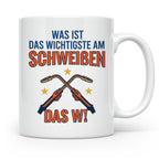 Schweißer Tasse mit lustigem Spruch Das Wichtigste am Schwei – Weiß [farbe:weiß]