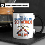Schweißer Tasse mit lustigem Spruch Das Wichtigste am Schwei – Schwarz [farbe:schwarz]