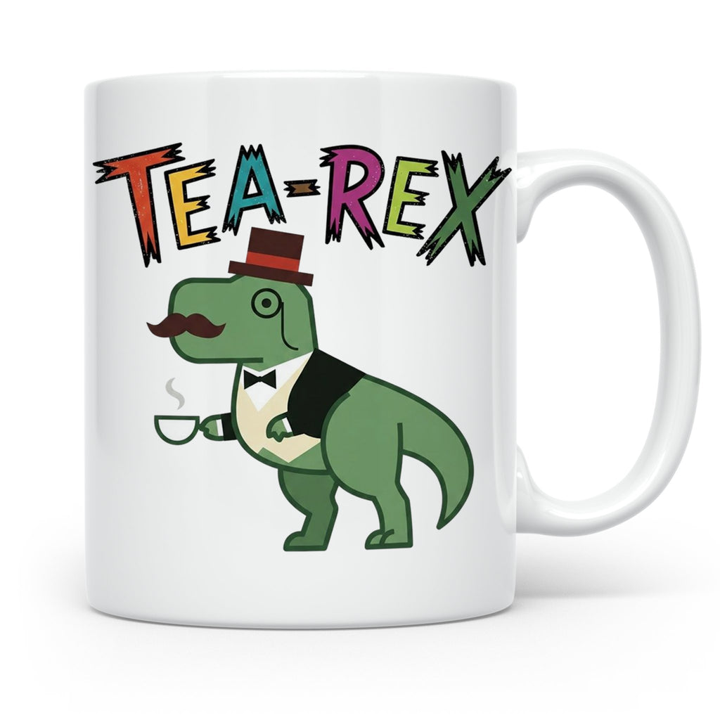 Tea Rex Tasse für Teeliebhaber, lustiges Dinosaurier Wortspi – Weiß [farbe:weiß]