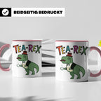 Tea Rex Tasse für Teeliebhaber, lustiges Dinosaurier Wortspi – Rosa [farbe:rosa]