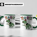 Tea Rex Tasse für Teeliebhaber, lustiges Dinosaurier Wortspi – Grün [farbe:grün]