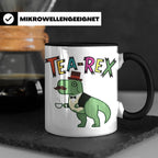 Tea Rex Tasse für Teeliebhaber, lustiges Dinosaurier Wortspi – Schwarz [farbe:schwarz]