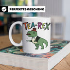 Tea Rex Tasse für Teeliebhaber, lustiges Dinosaurier Wortspi – Weiß [farbe:weiß]