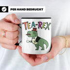 Tea Rex Tasse für Teeliebhaber, lustiges Dinosaurier Wortspi – Schwarz [farbe:schwarz]