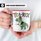 Tea Rex Tasse für Teeliebhaber, lustiges Dinosaurier Wortspi – Rot [farbe:rot]