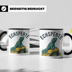Echsperte Tasse für Reptilienhalter, lustiges Wortspiel mit  – Schwarz [farbe:schwarz]