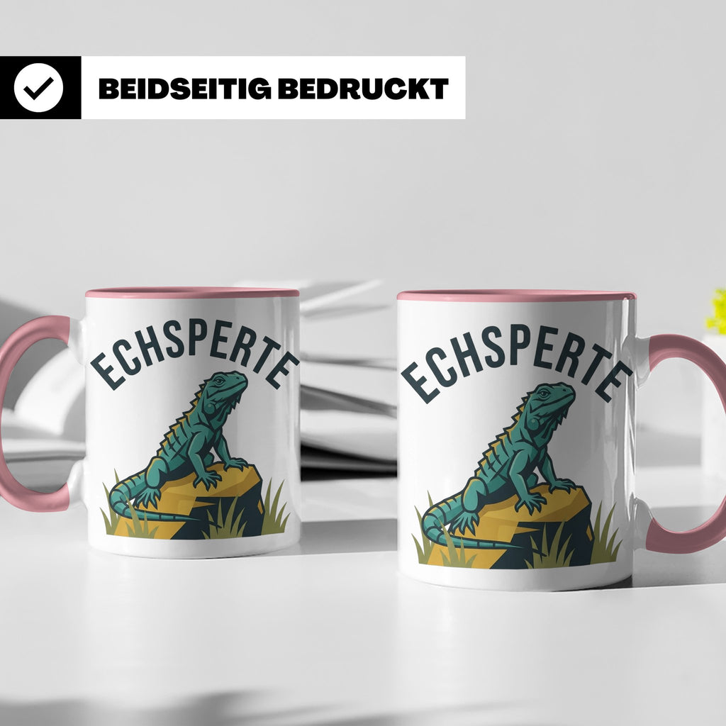 Echsperte Tasse für Reptilienhalter, lustiges Wortspiel mit  – Rosa [farbe:rosa]