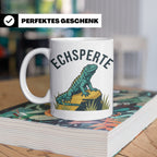 Echsperte Tasse für Reptilienhalter, lustiges Wortspiel mit  – Weiß [farbe:weiß]