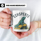 Echsperte Tasse für Reptilienhalter, lustiges Wortspiel mit  – Weiß [farbe:weiß]