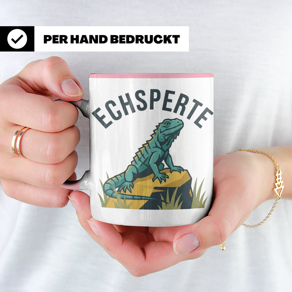 Echsperte Tasse für Reptilienhalter, lustiges Wortspiel mit  – Rosa [farbe:rosa]