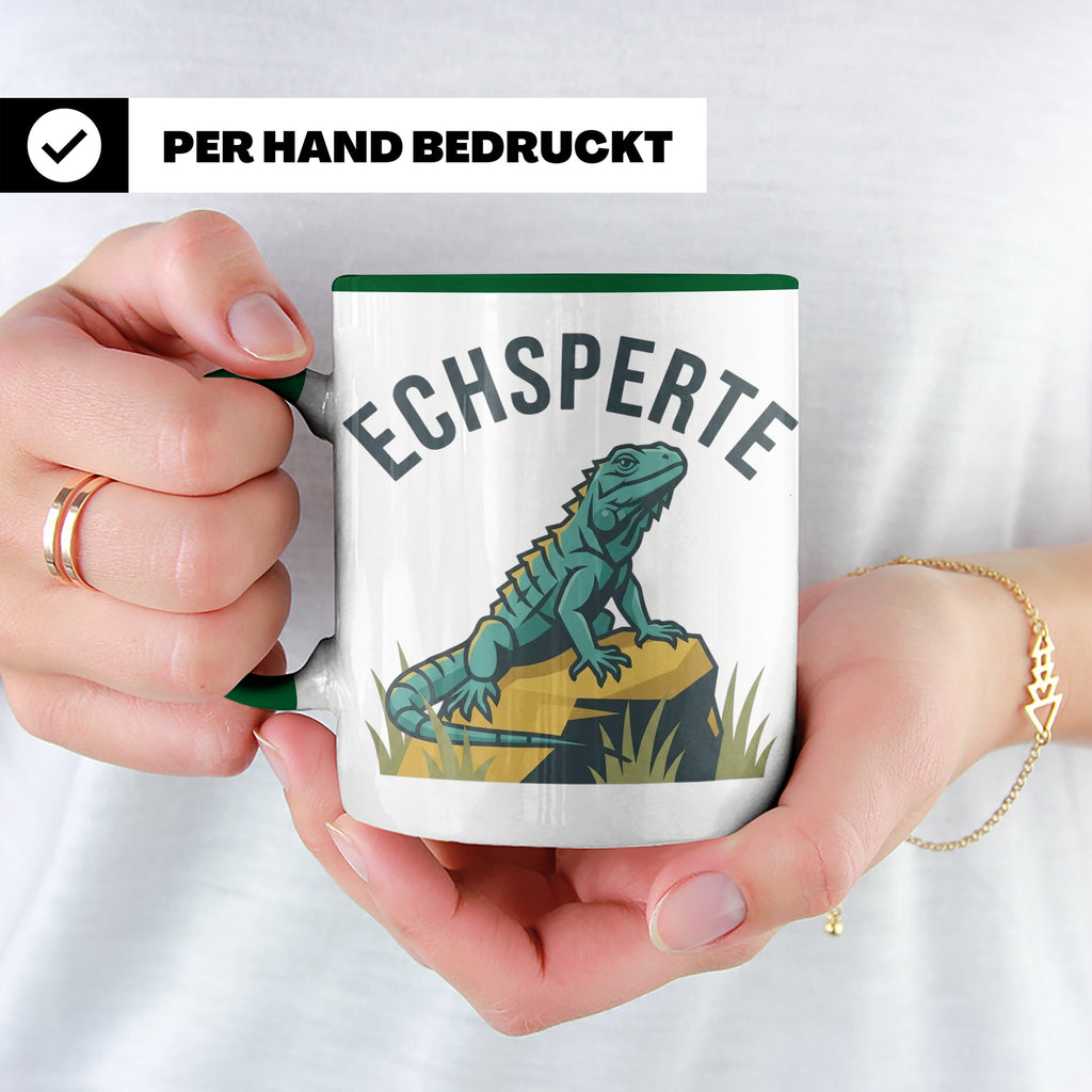 Echsperte Tasse für Reptilienhalter, lustiges Wortspiel mit  – Grün [farbe:grün]