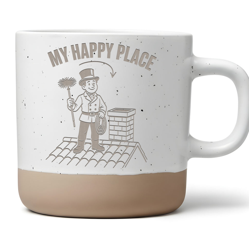 Schornsteinfeger Tasse My Happy Place - Lustiges Geschenk für Kaminkeh – Bild 1