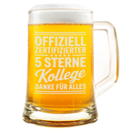 Offiziell zertifizierter 5-Sterne Kollege – Lustiger Bierkrug für Arbeitskollegen, Danke Geschenk zum Abschied, Geburtstag oder Weihnachten