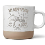 Schlagzeug Tasse My Happy Place Spruch - Lustiges Geschenk für Drummer – Bild 1
