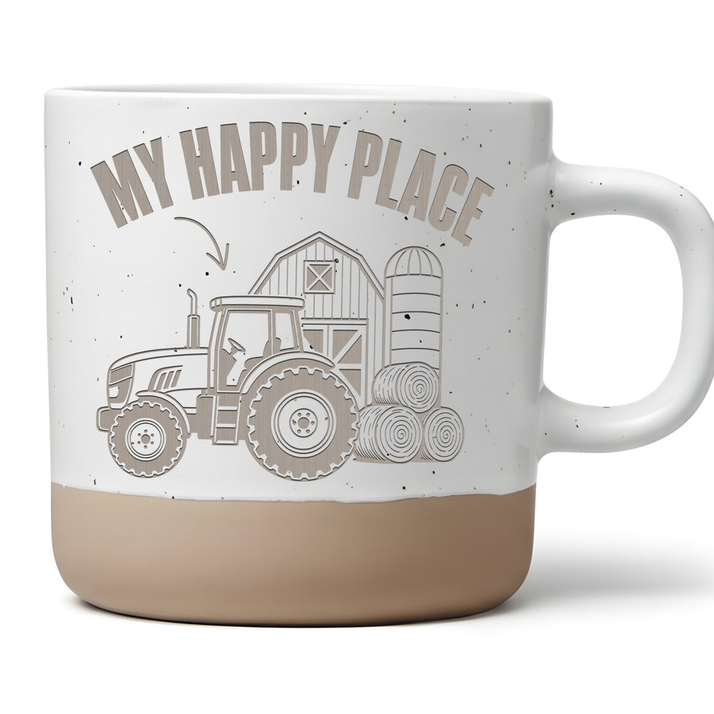 Traktor Tasse My Happy Place - Lustiges Geschenk für Landwirt, Bauer & – Bild 1