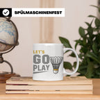 Badminton Tasse Let's Go Play, Federball Spieler Geschenk, S – Weiß [farbe:weiß]
