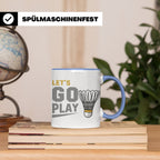 Badminton Tasse Let's Go Play, Federball Spieler Geschenk, S – Blau [farbe:blau]