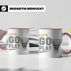 Badminton Tasse Let's Go Play, Federball Spieler Geschenk, S – Rosa [farbe:rosa]