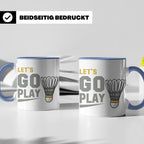 Badminton Tasse Let's Go Play, Federball Spieler Geschenk, S – Blau [farbe:blau]