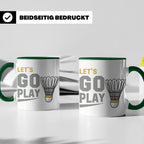 Badminton Tasse Let's Go Play, Federball Spieler Geschenk, S – Grün [farbe:grün]
