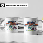 Hobby Stuntman Tasse mit Fahrrad Fail, lustiges Geschenk für – Weiß [farbe:weiß]
