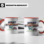 Hobby Stuntman Tasse mit Fahrrad Fail, lustiges Geschenk für – Rot [farbe:rot]