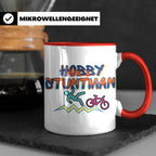 Hobby Stuntman Tasse mit Fahrrad Fail, lustiges Geschenk für – Rot [farbe:rot]